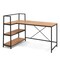 Reversible L Shaped Computer Corner Workstation with 3-Tier Open Shelf